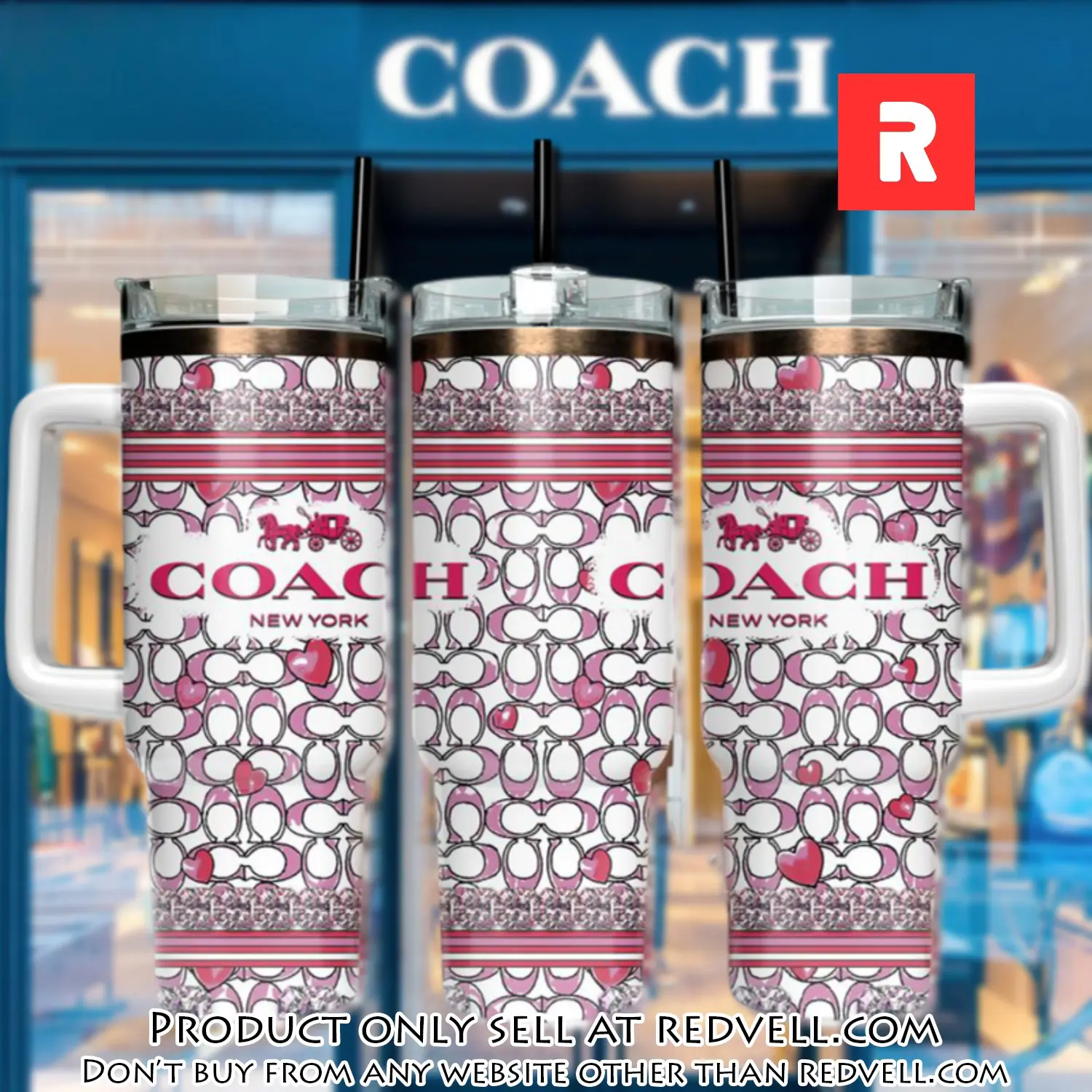 Pink coach logo stanley tumbler logo 40oz stanley tumbler ktb1065 rv5405014